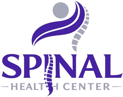 Spinal Health Center logo with a purple and gray spine mark