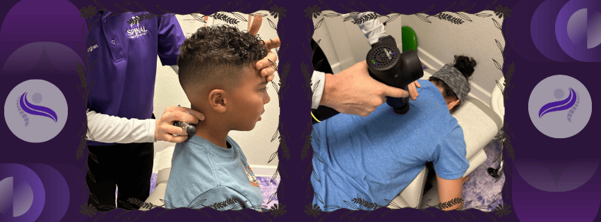 Tool-based chiropractic adjustment at Spinal Health Center in Vero Beach