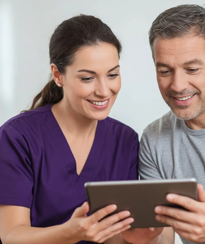 Chiropractor reviewing a personalized treatment plan with a patient in Vero Beach